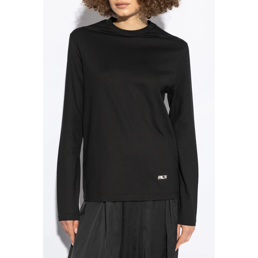 Jil Sander Lange mouwen T-shirt Black Dames
