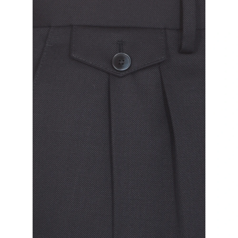 Briglia Blauwe wollen broek met zakken Blue Heren