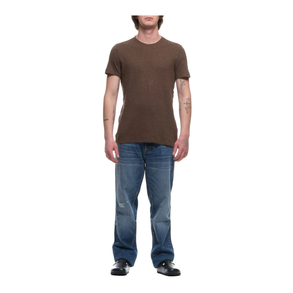 majestic filatures Stijlvolle T-shirt en Polo Combo Brown Heren