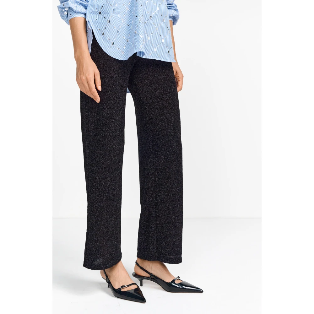 Rich & Royal Sprankelende Straight Leg Broek Black Dames