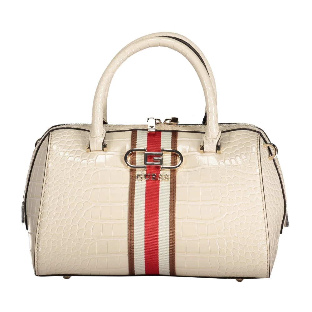 Guess Beige Handtas met Verstelbare Schouderriem Beige Dames