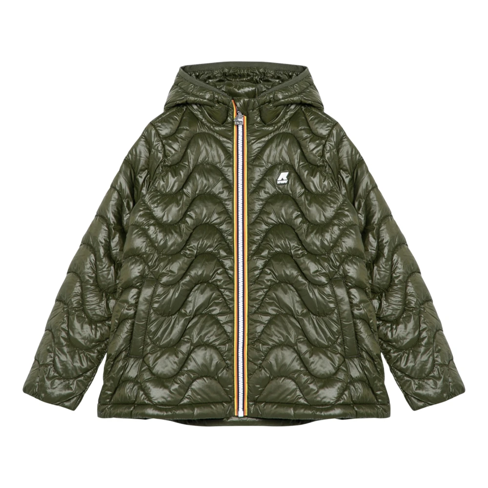 K-Way Puffer Jacket Green, Flicka