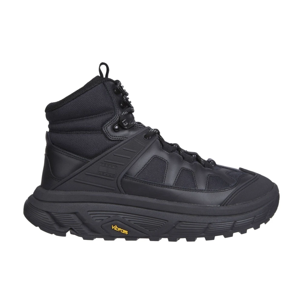 Tommy Jeans Men's Black Lace-Up Boots, 10 Uk, Urban Hybrid Ankle Boots