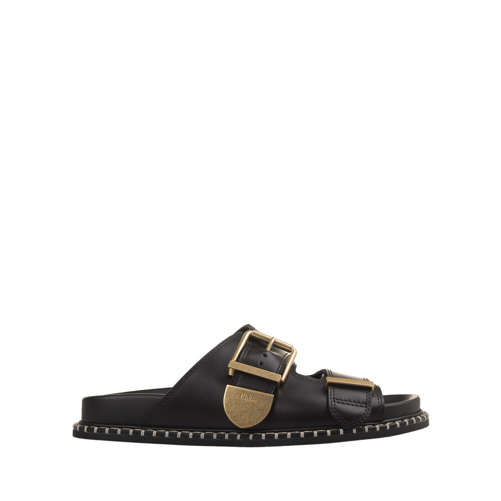 Chloe black flat sandals deals