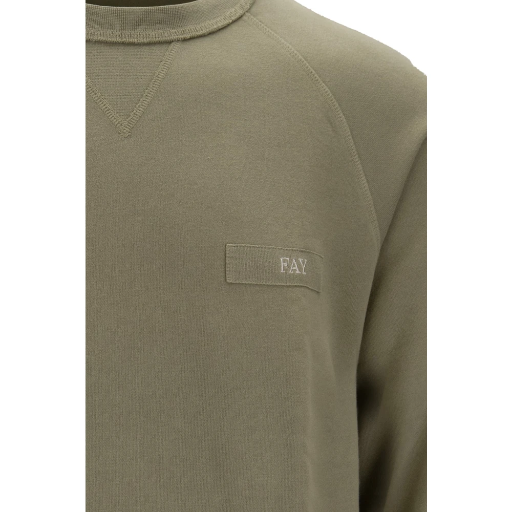 Fay Heren Pullover Sweater Green Heren