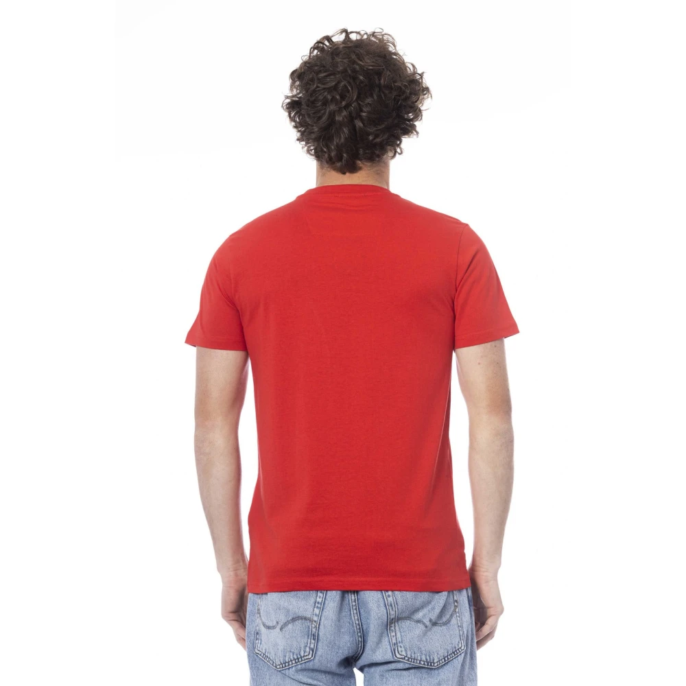 Cavalli Class Logo Print Korte Mouw T-shirt Red Heren