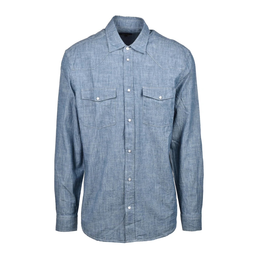 Dondup Katoenen Overhemd Blue Heren