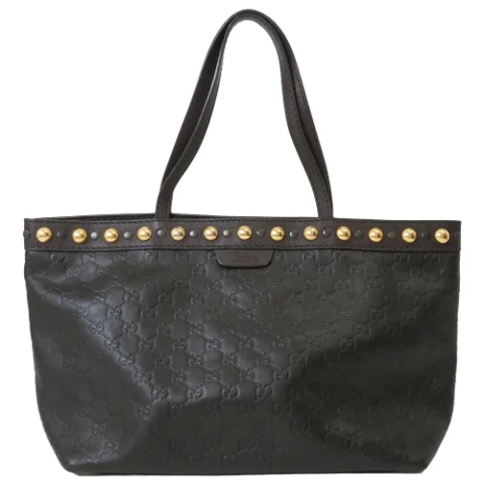 Gucci Vintage Pre-owned Leather gucci-bags Brown Dames