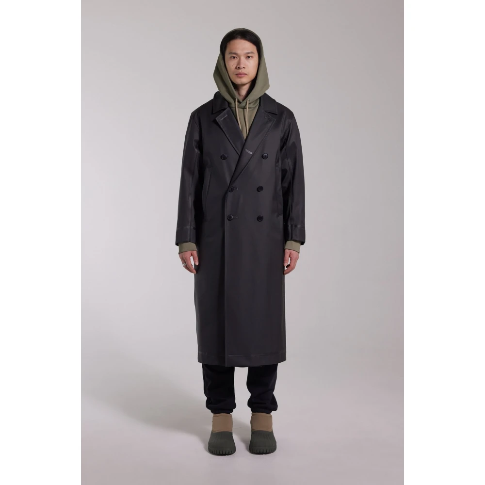 Stutterheim Waterdichte Dubbelrijige Overjas Black Heren