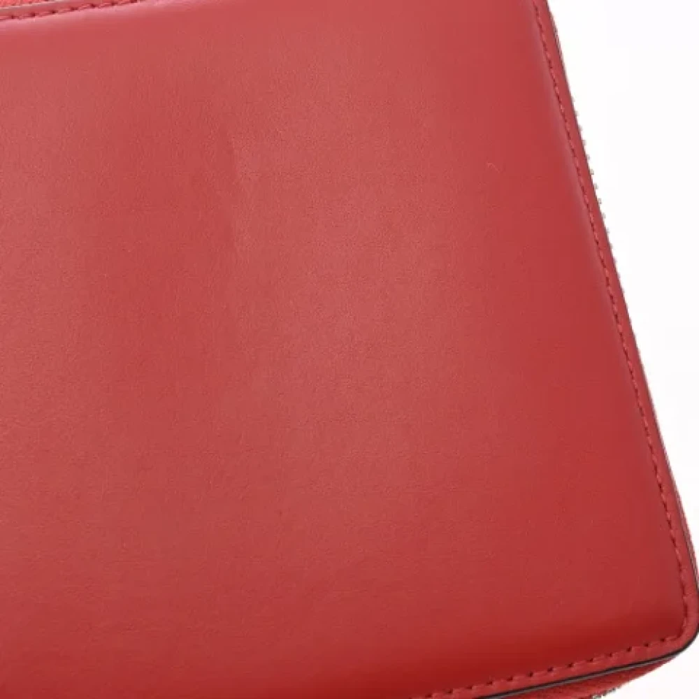 Loewe Pre-owned Leather wallets Red Dames