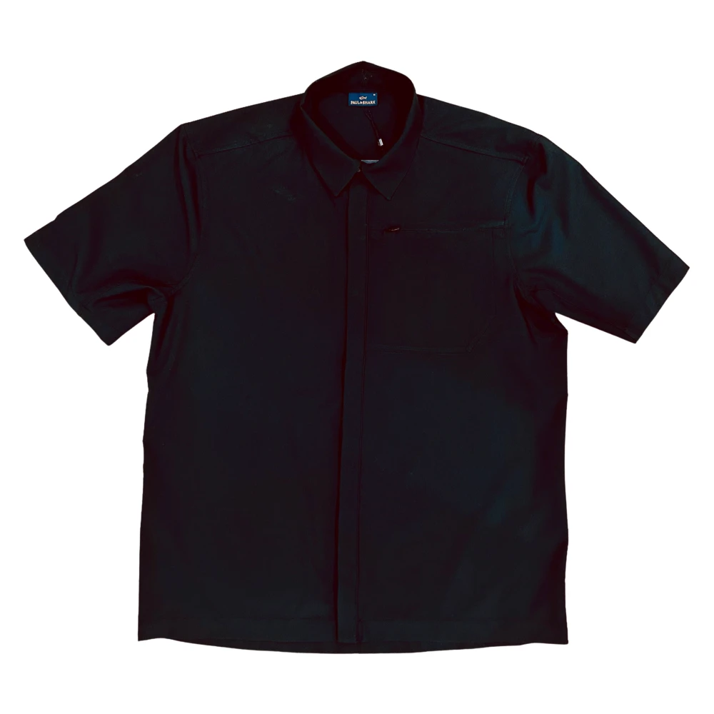 PAUL & SHARK Zwarte Polyester Regular Fit Overhemd Black Heren