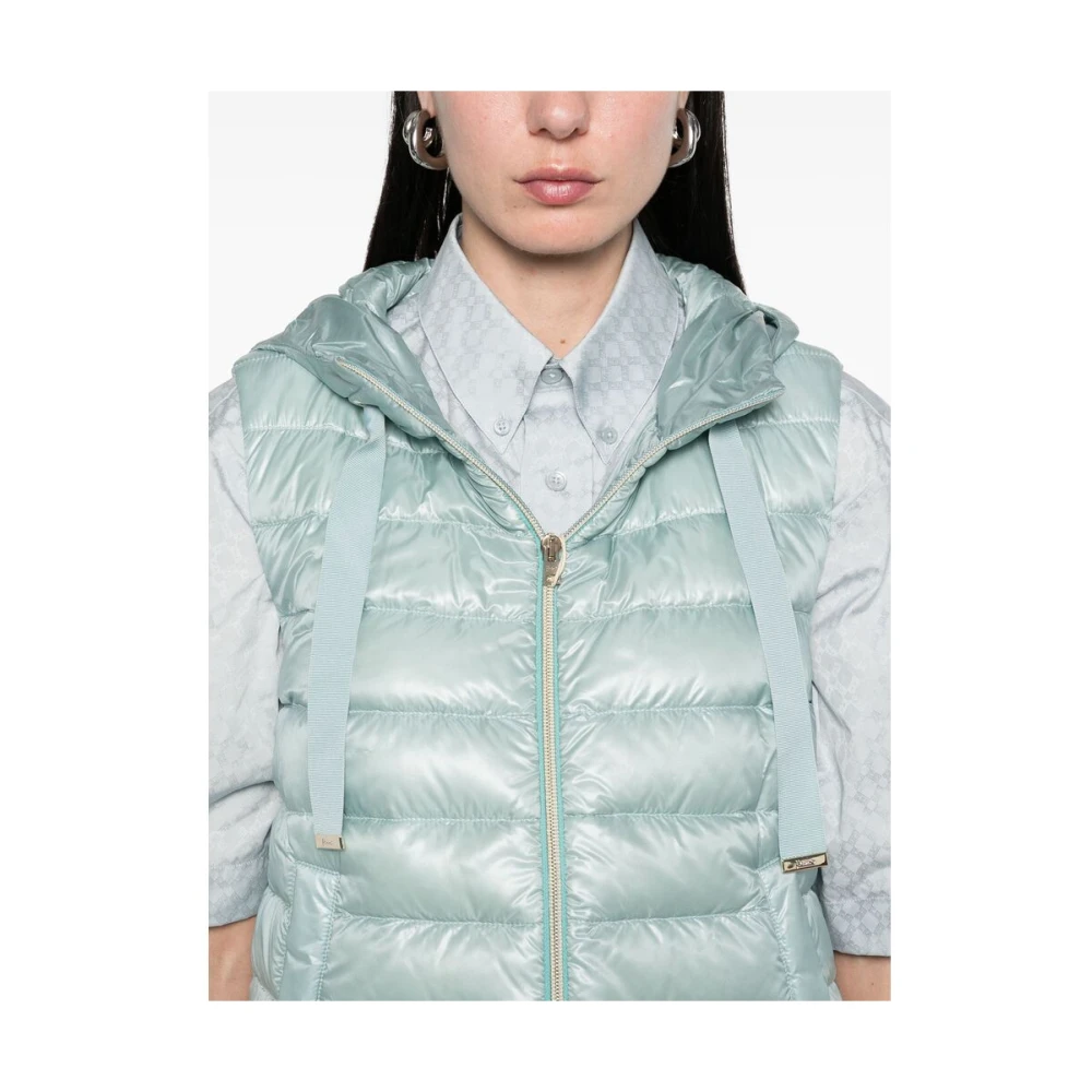 Herno Lichtblauwe Zip Waistcoat met Zijzakken Blue Dames