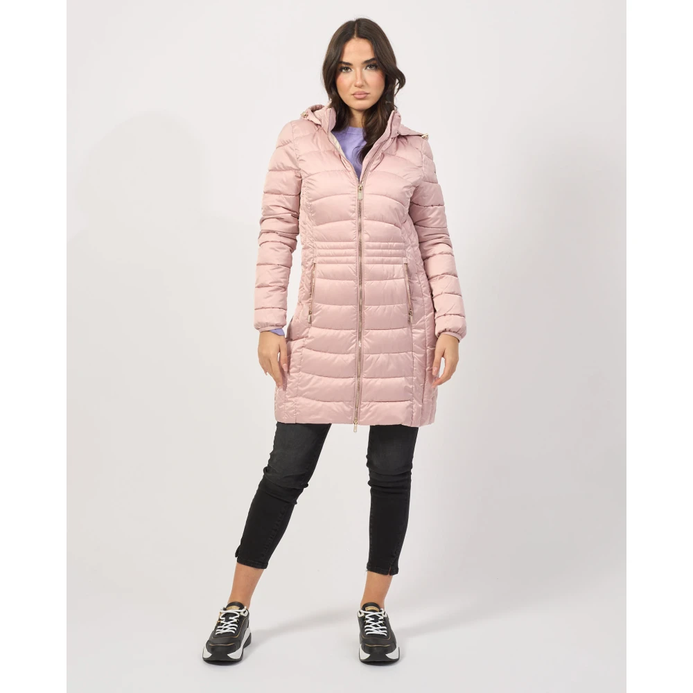 YES ZEE Roze Gewatteerde Hoodiejas Pink Dames