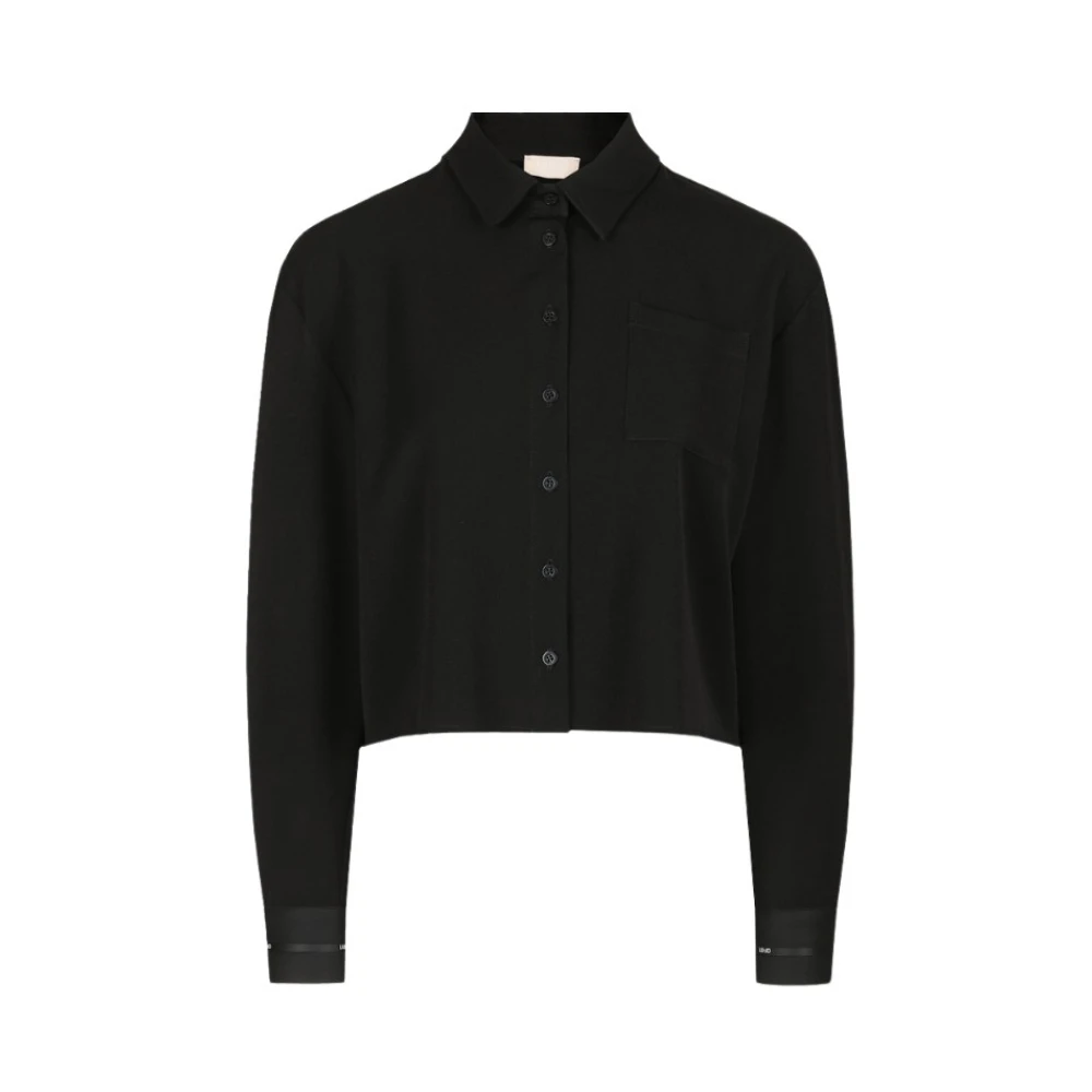 Liu Jo Women's Black Cropped Shirt