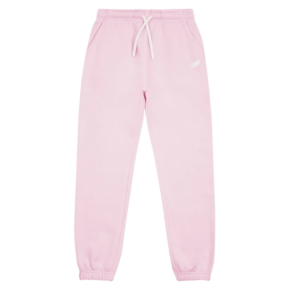 New Balance Girls Pink Sweatpants, 12 Y, Brush Back Small Logo Joggers