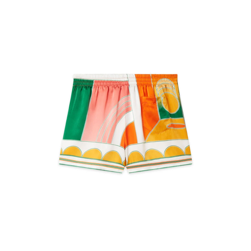 Casablanca Zijden Zomer Shorts Multicolor Dames