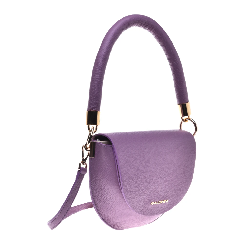 Baldinini Shoulder bag in lilac quilted leather Purple Dames