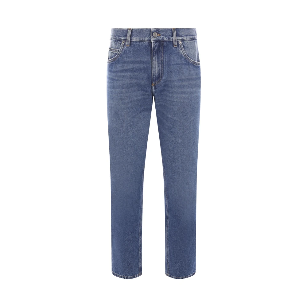 Dolce & Gabbana Blå Denim Jeans med DG Broderi Blue, Herr