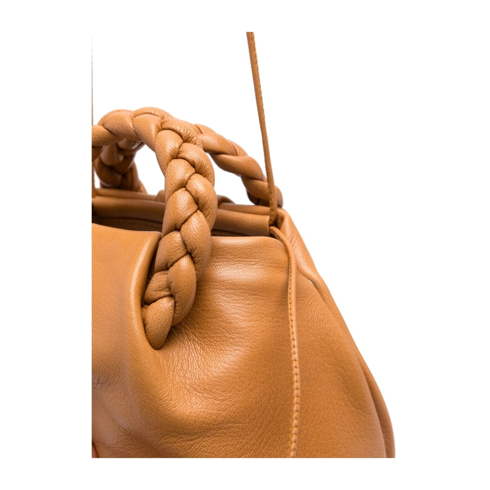 Hereu Gevlochten Kameelbruine Schoudertas Brown Dames