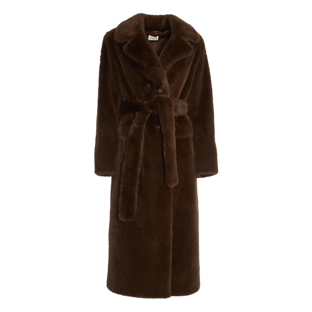 P.a.r.o.s.h. Chocolade Faux Fur Jas Aw24 Brown Dames