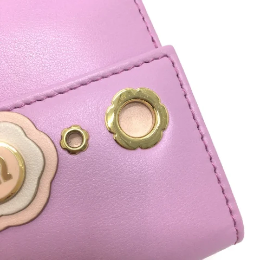 Salvatore Ferragamo Pre-owned Leather wallets Purple Dames