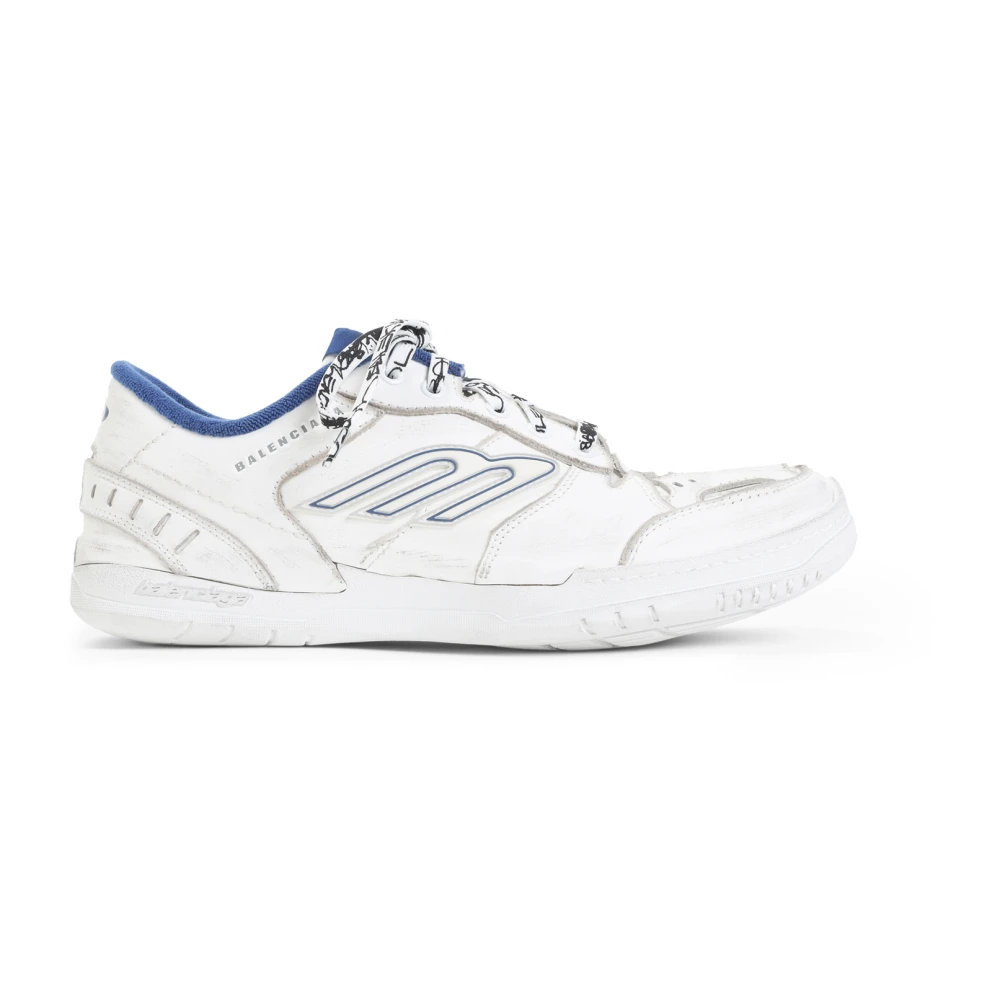 Balenciaga Men's White Sneakers, 9 Uk, Hamptons Worn-Out Sneaker