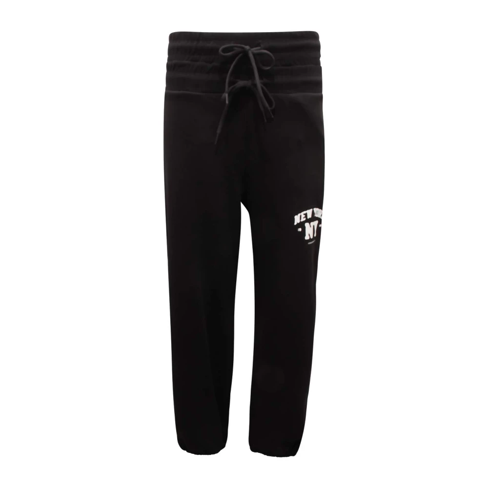 Hinnominate Women's Black Sweatpants, Xs, Detachable Belt Joggers Hmabw01902