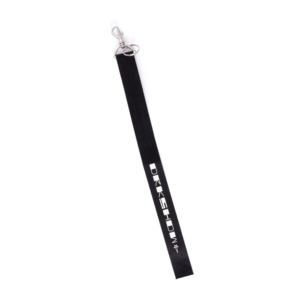 Rick Owens Sleutelhanger Lint Sleutelhouder Karabijnhaak Black Heren