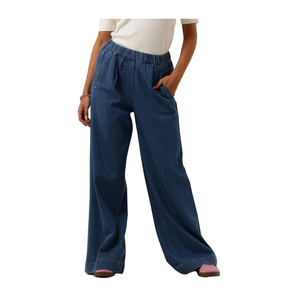 By-Bar Wijde Denim Jeans Blue Dames