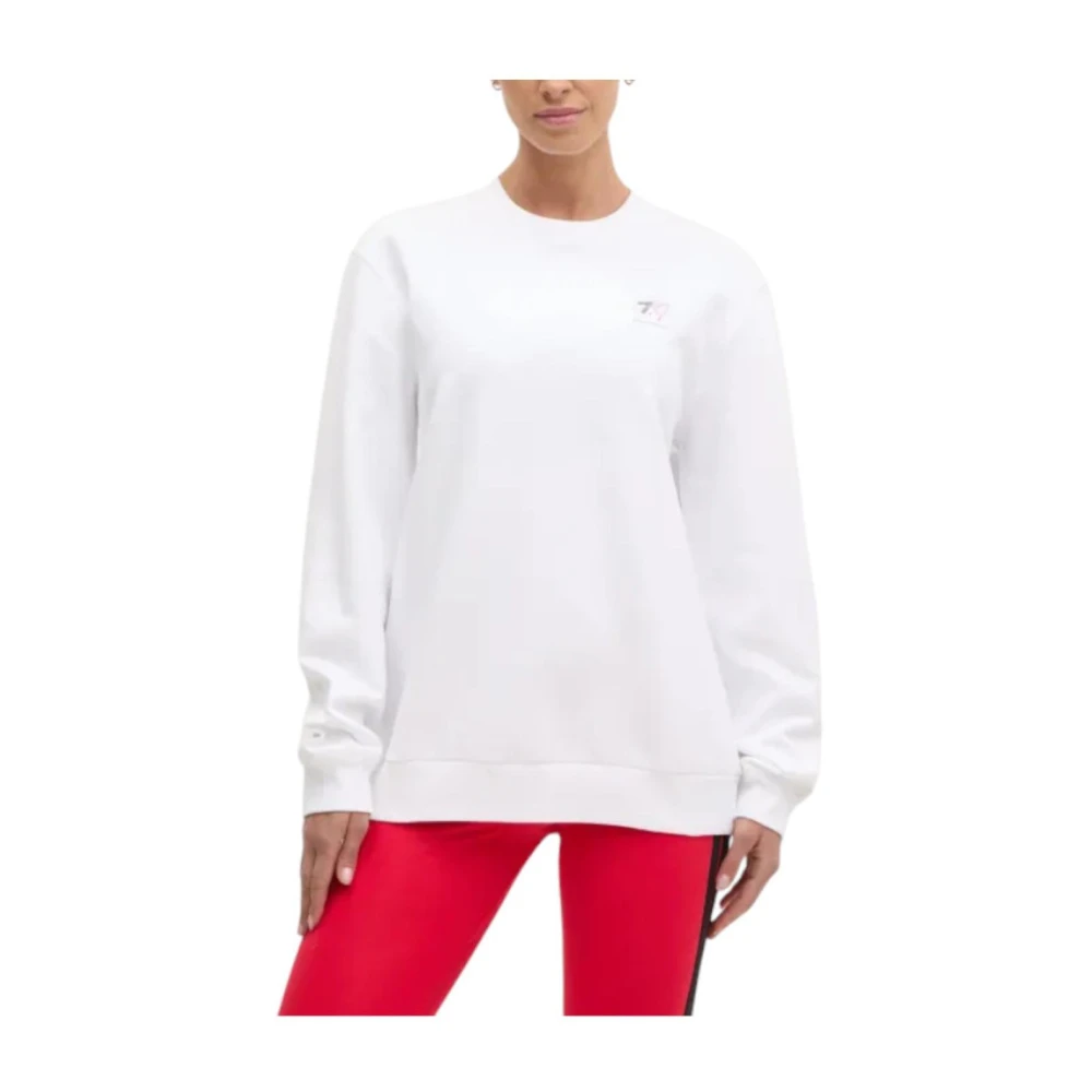 Emporio Armani Mujer Blanco Sudadera Corazón Diseño Minimalista