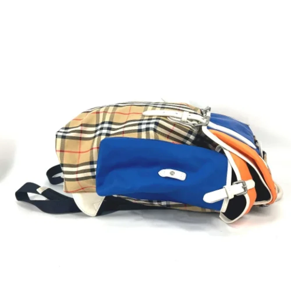 Burberry Vintage Pre-owned Leather backpacks Beige Heren