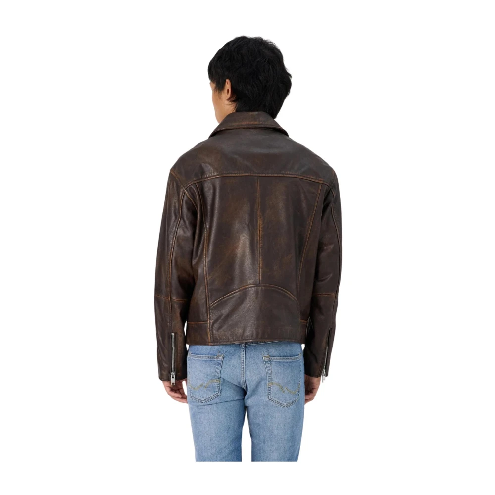 jack & jones Leren Bikerjack Brown Heren