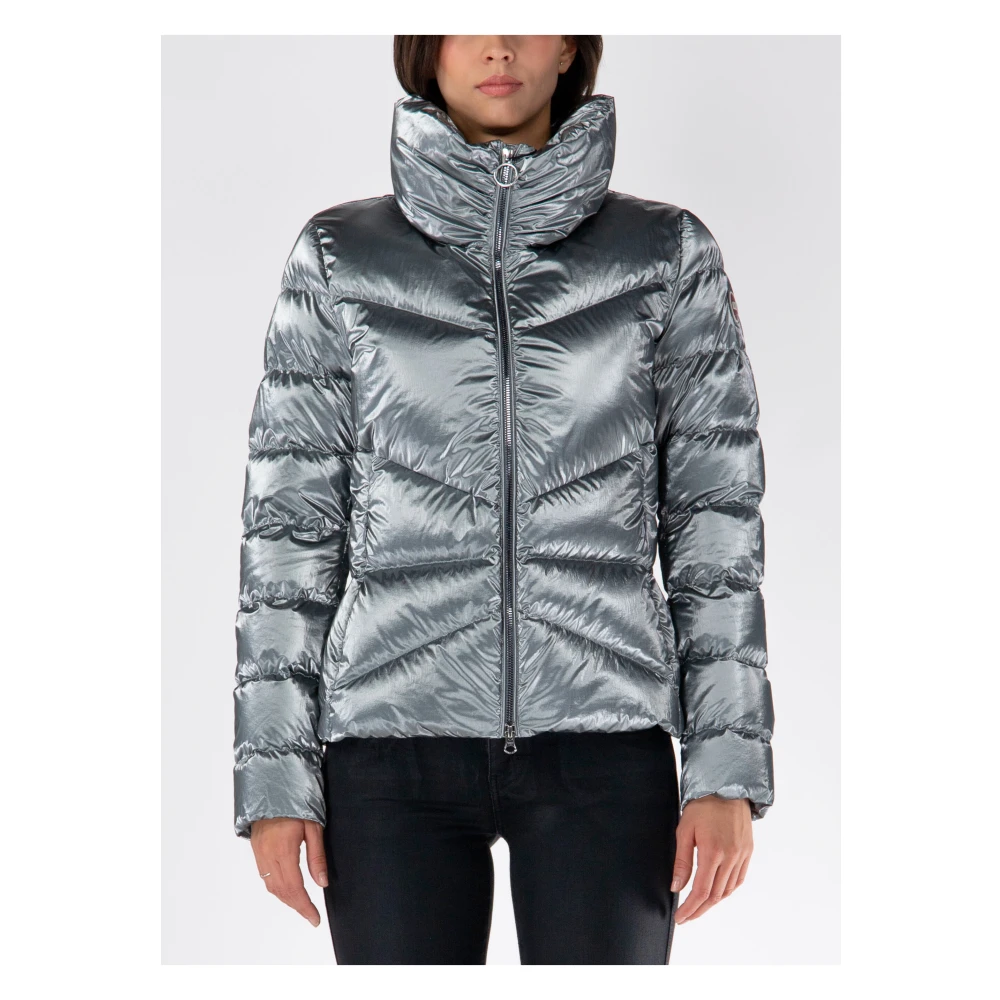 Colmar Zilveren Winter Donsjas Ritssluiting Gray Dames