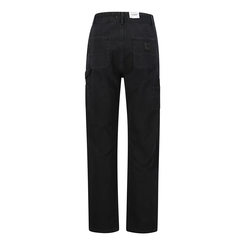 Carhartt WIP Hoge taille rechte broek Black Dames