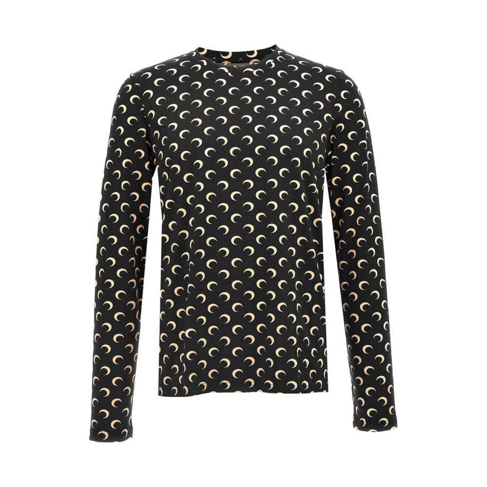 Marine Serre Maan Print Sweater Black Heren