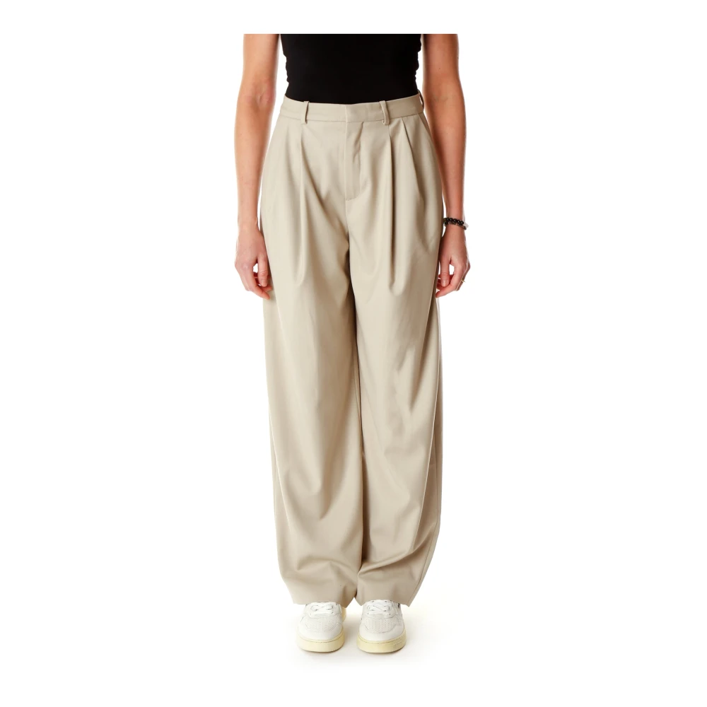 Drykorn Women's Beige Wide Trousers - Wide Trousers - W31 L34 - Trousers
