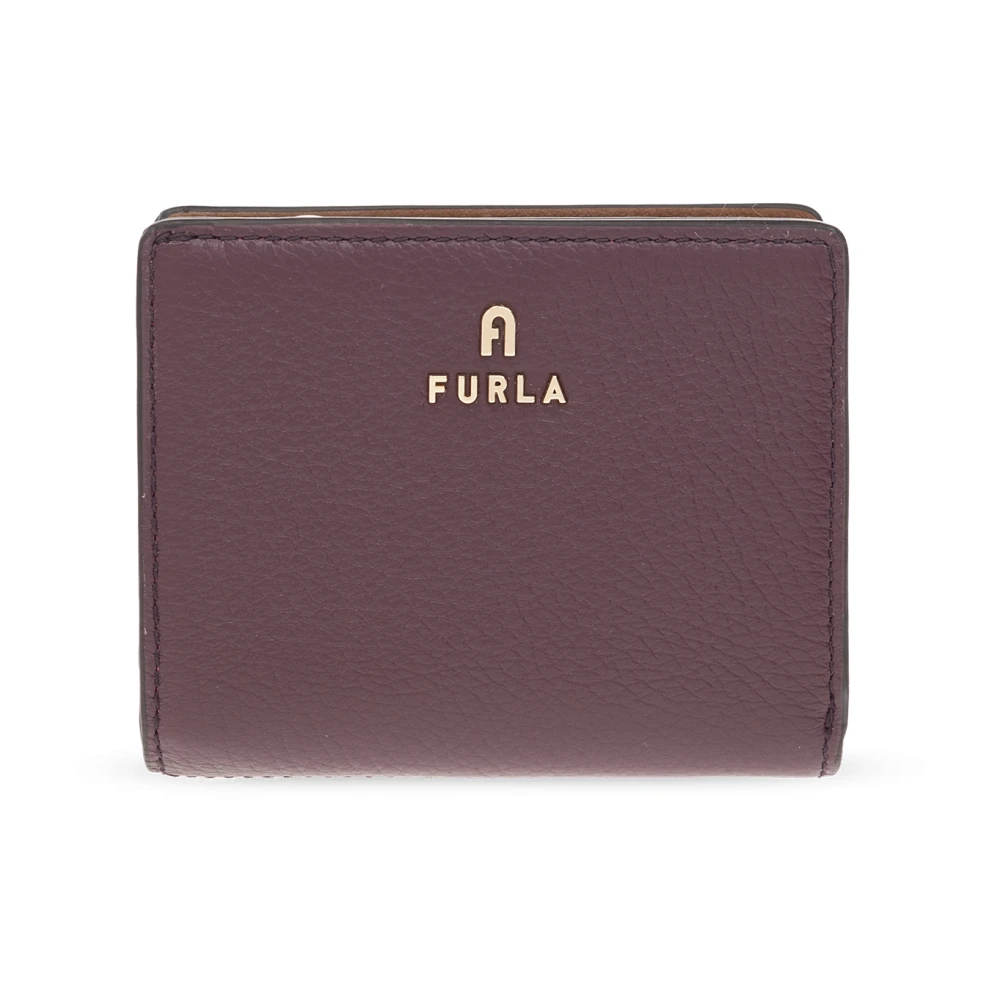 Furla Compacte portemonnee met kleurblok leer Rood Dames