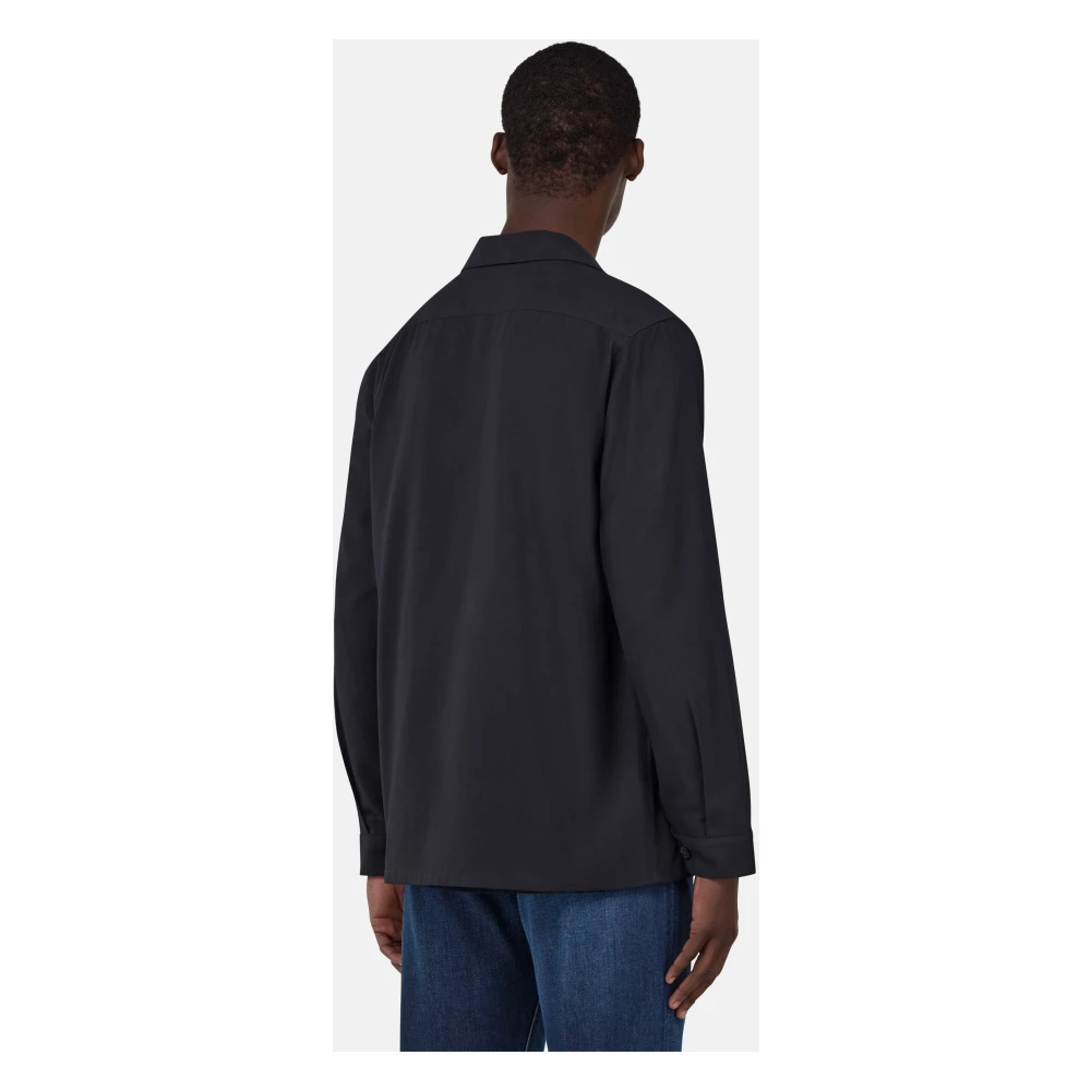Boggi Milano Katoenen Overshirt Blue Heren