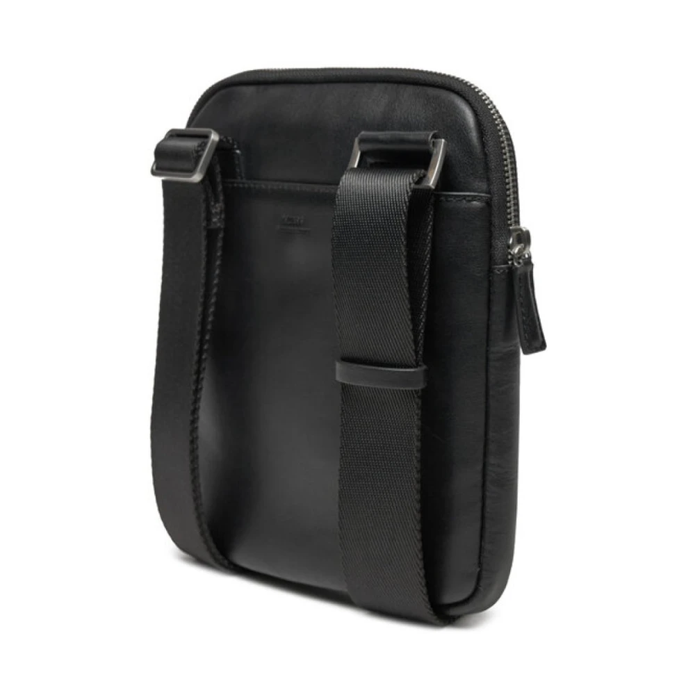 Guess Firenze Leren Schoudertas Zwart Black Heren