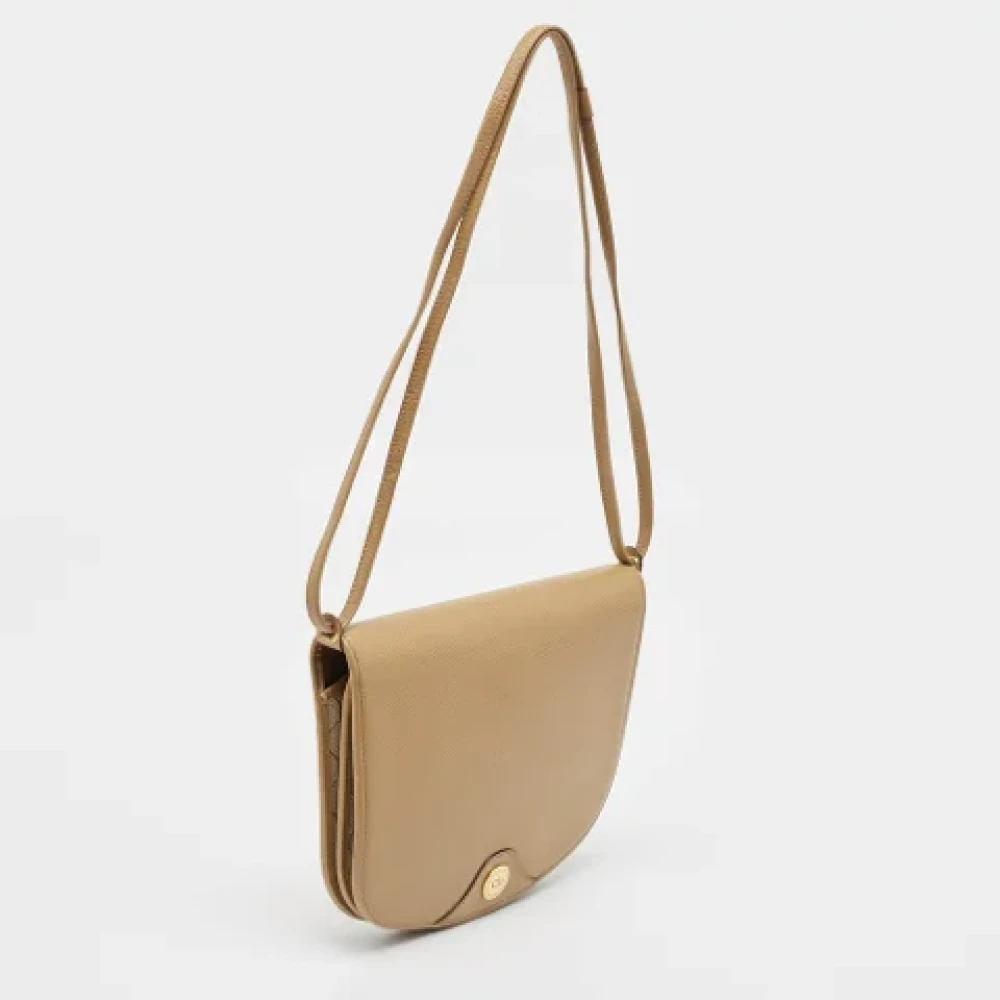 Dior Vintage Pre-owned Coated canvas shoulder-bags Beige Dames