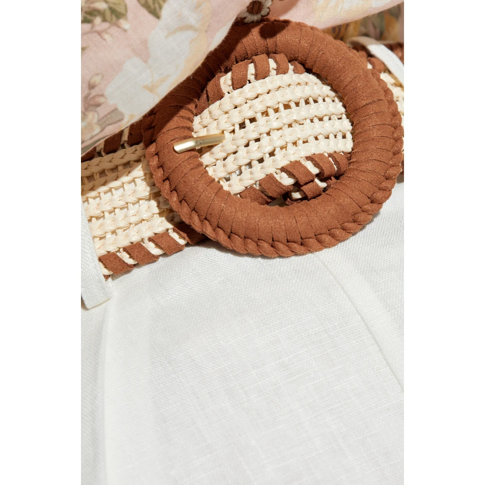 Zimmermann Shorts met riem Beige Dames