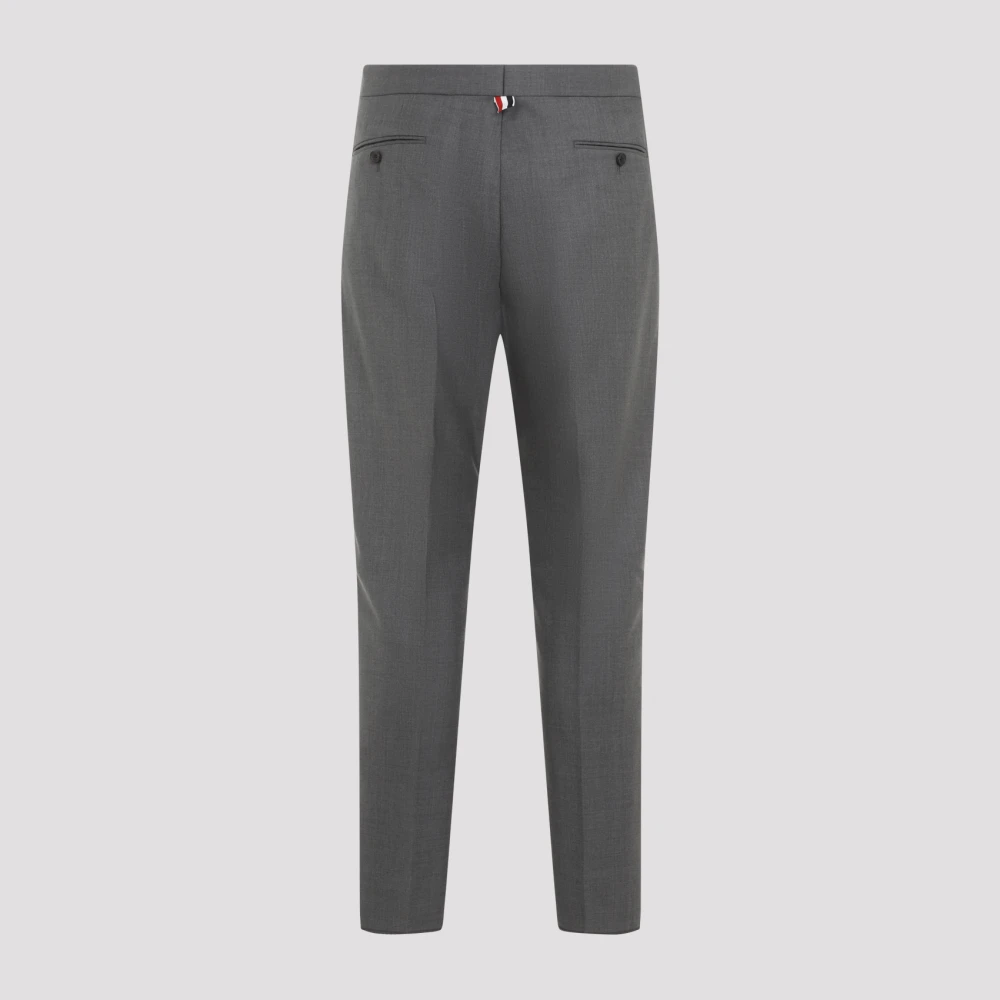 Thom Browne Grijze Wol Skinny Broek Gray Heren