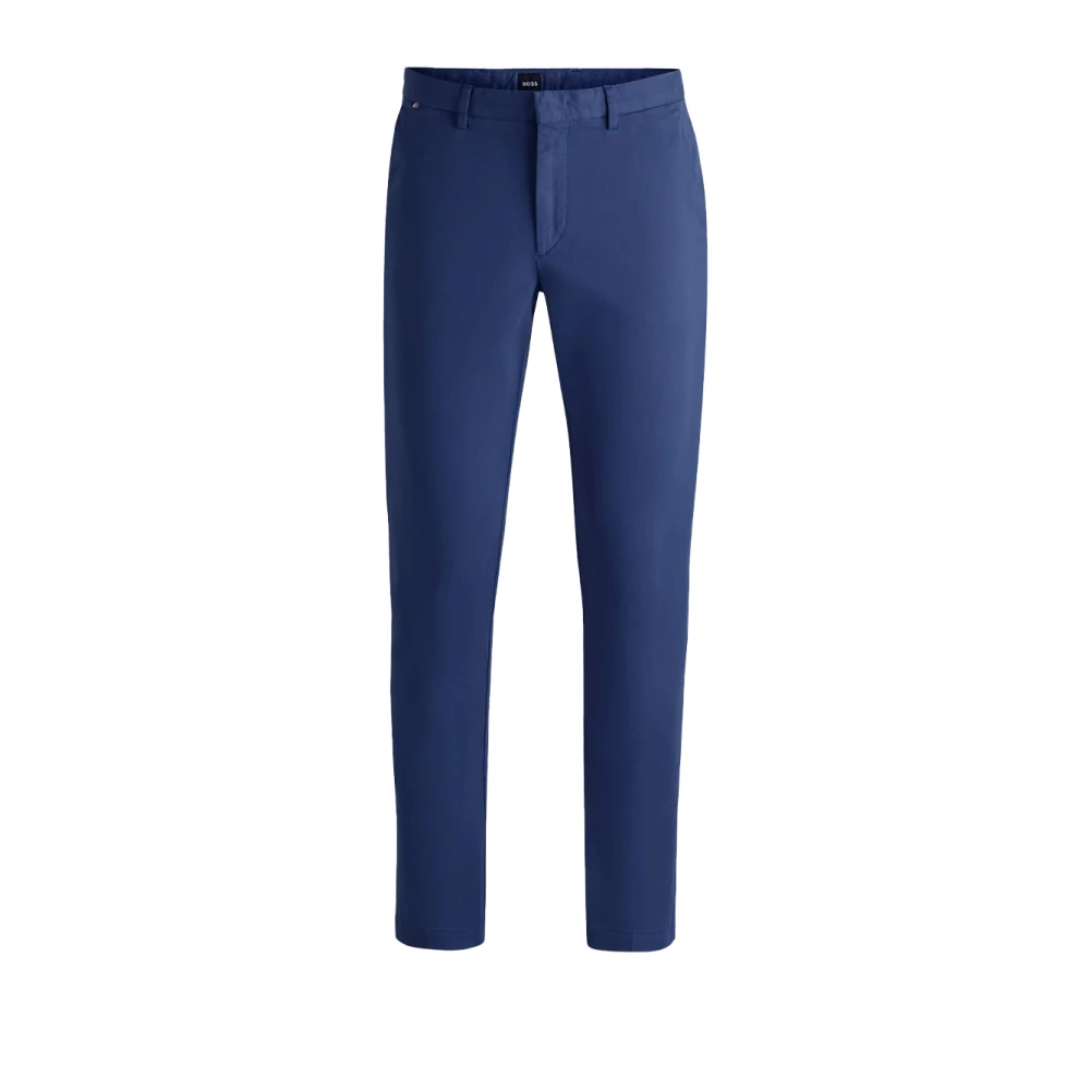 Hugo Boss Slim Fit Katoenen Chino Broek Blue Heren