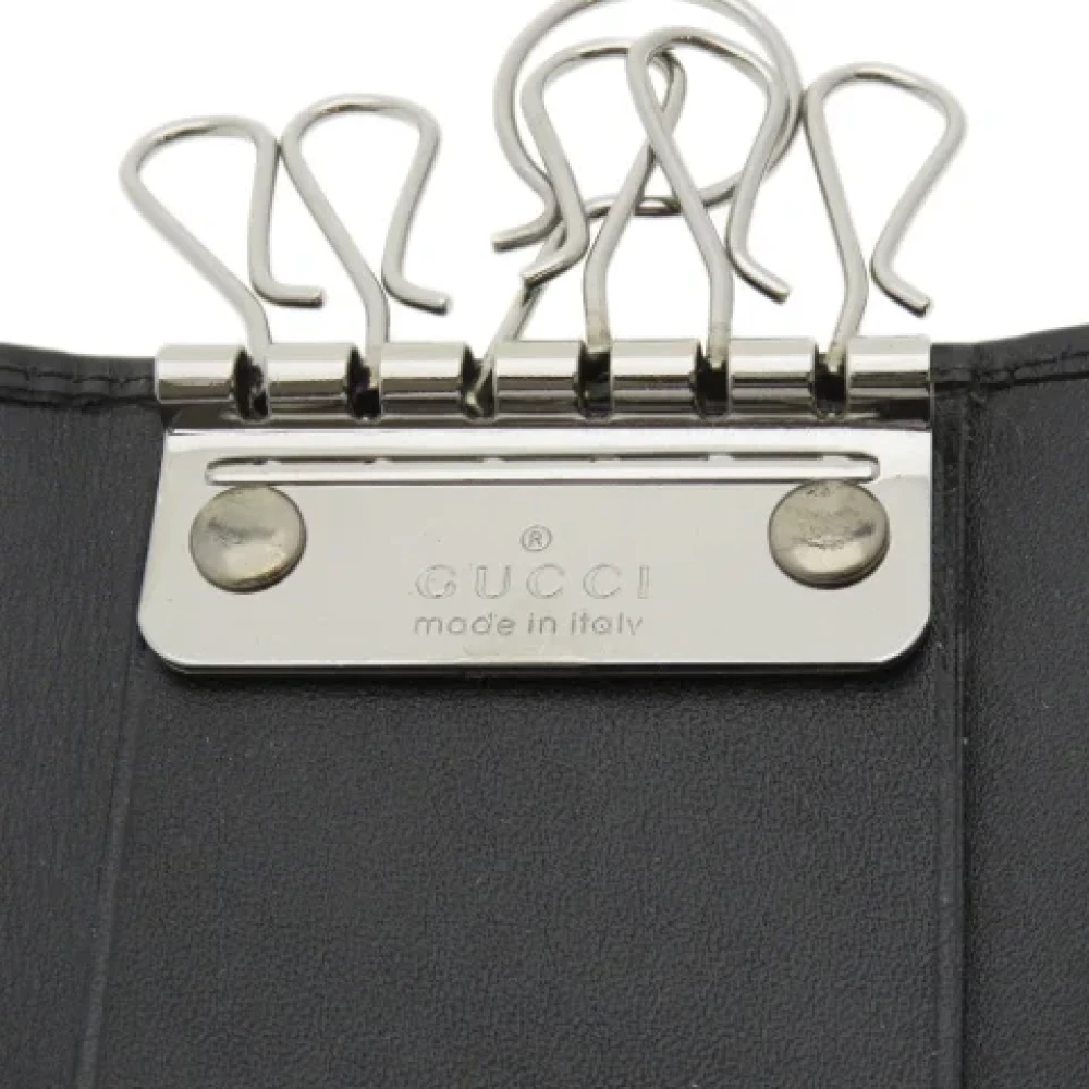 Gucci Vintage Pre-owned Leather key-holders Black Dames