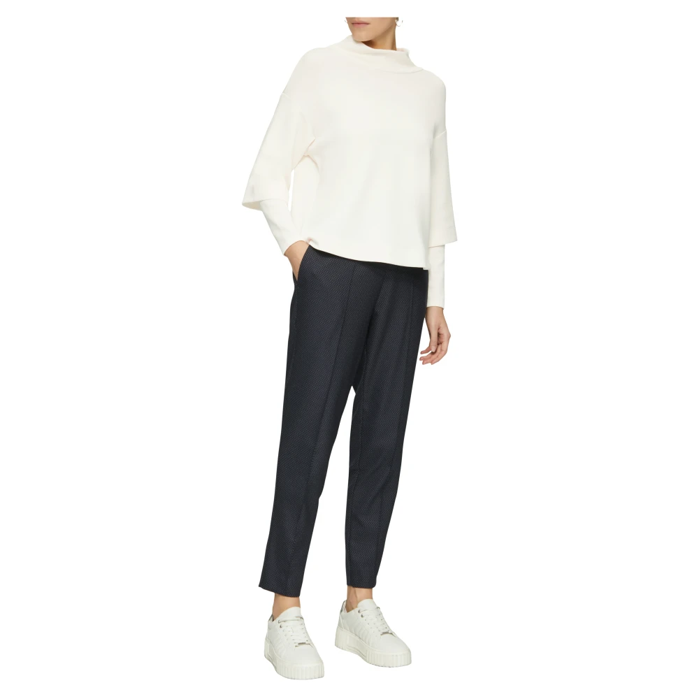 s.Oliver Casual Scuba Sweatshirt met Dropped Schouders Beige Dames