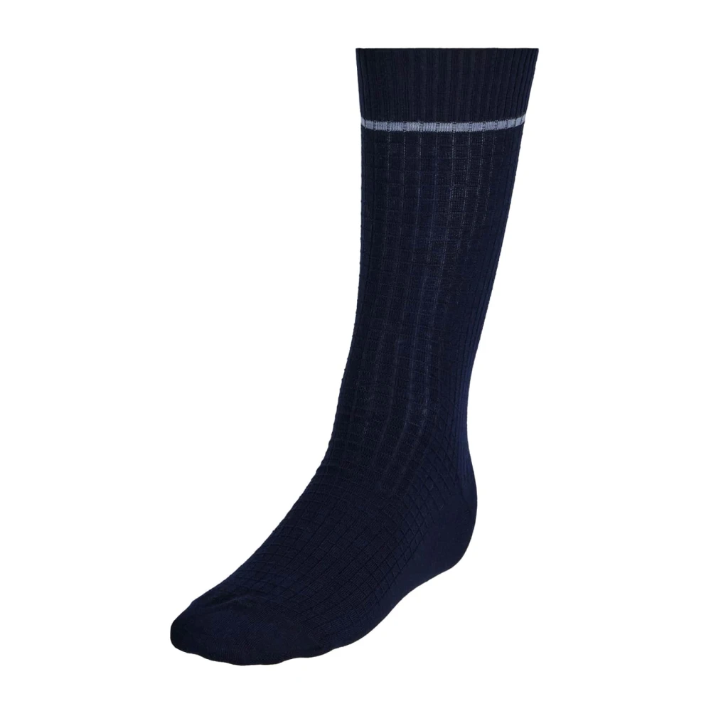Boggi Milano Sokken van katoenmix Jacquard Blue Heren