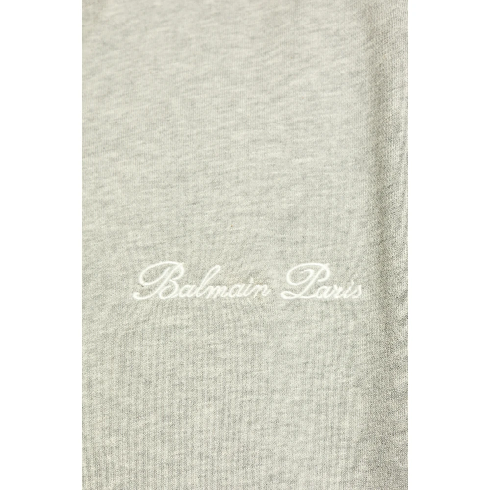 Balmain T-shirt met Logo Gray Heren