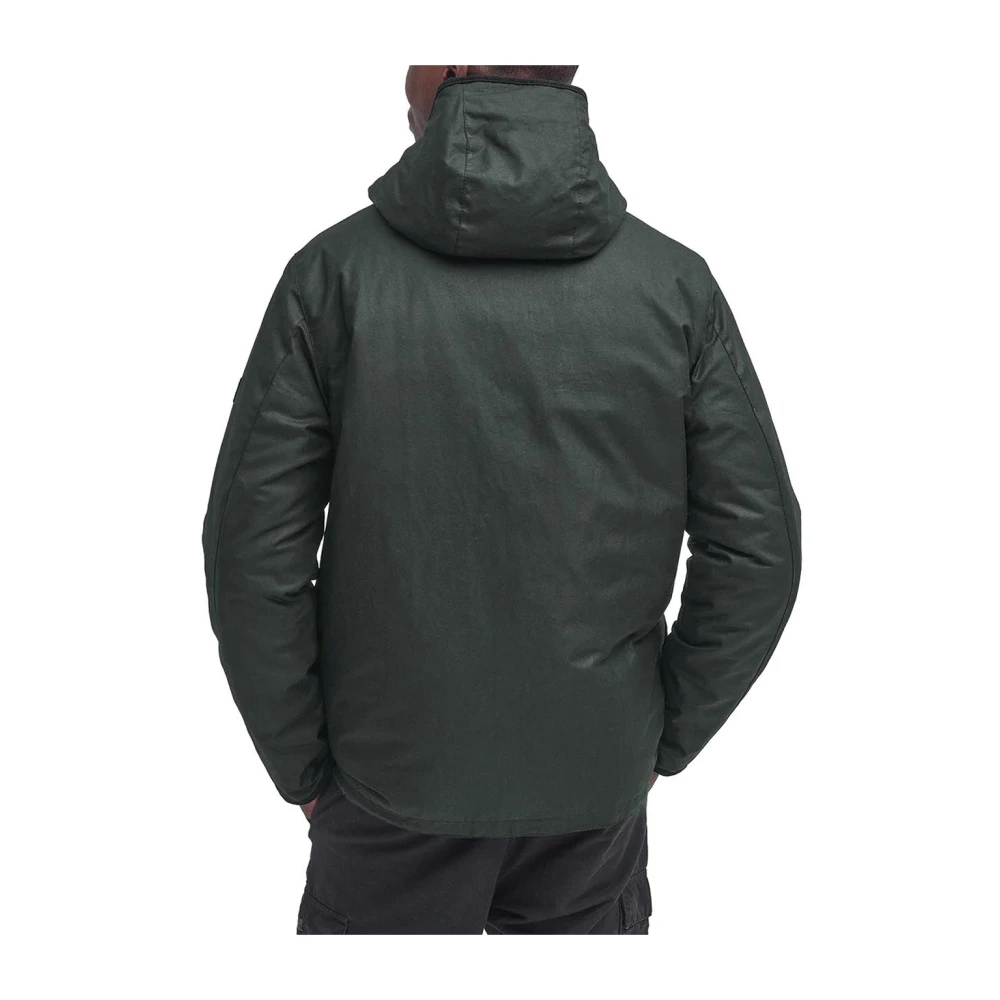 Barbour Klassiek Waxjas Groen met Capuchon en Rits Green Heren