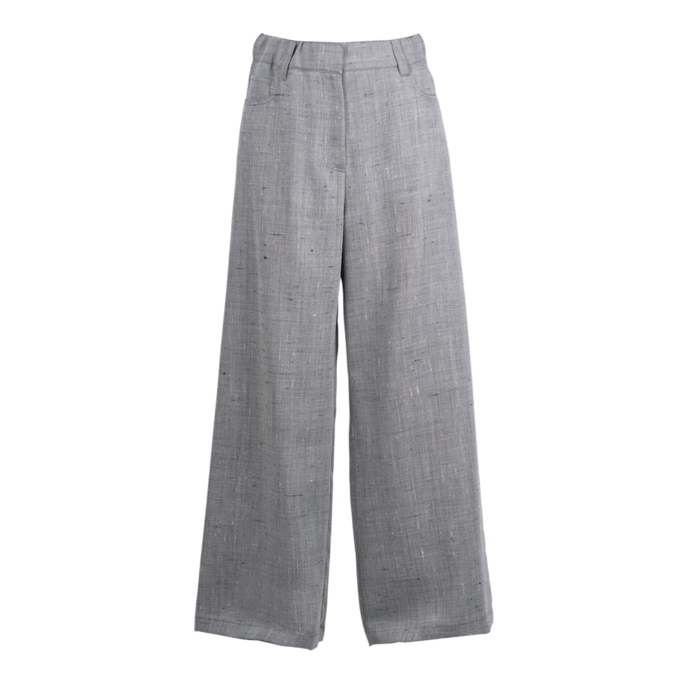 Alysi Gray Wide Trousers - Female - Wide Trousers - Xs - Trousers