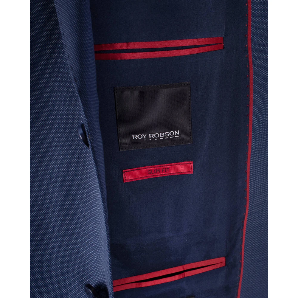 ROY Robson Elegant Colbert Suit Jacket Blue Heren